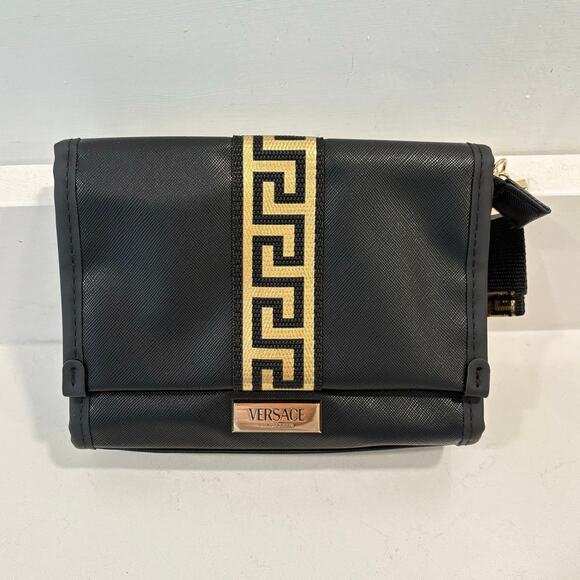 New Versace Cosmetic Bag Black & Gold Perfumes Bag New Bath, Travel Pouch - Picture 3 of 13